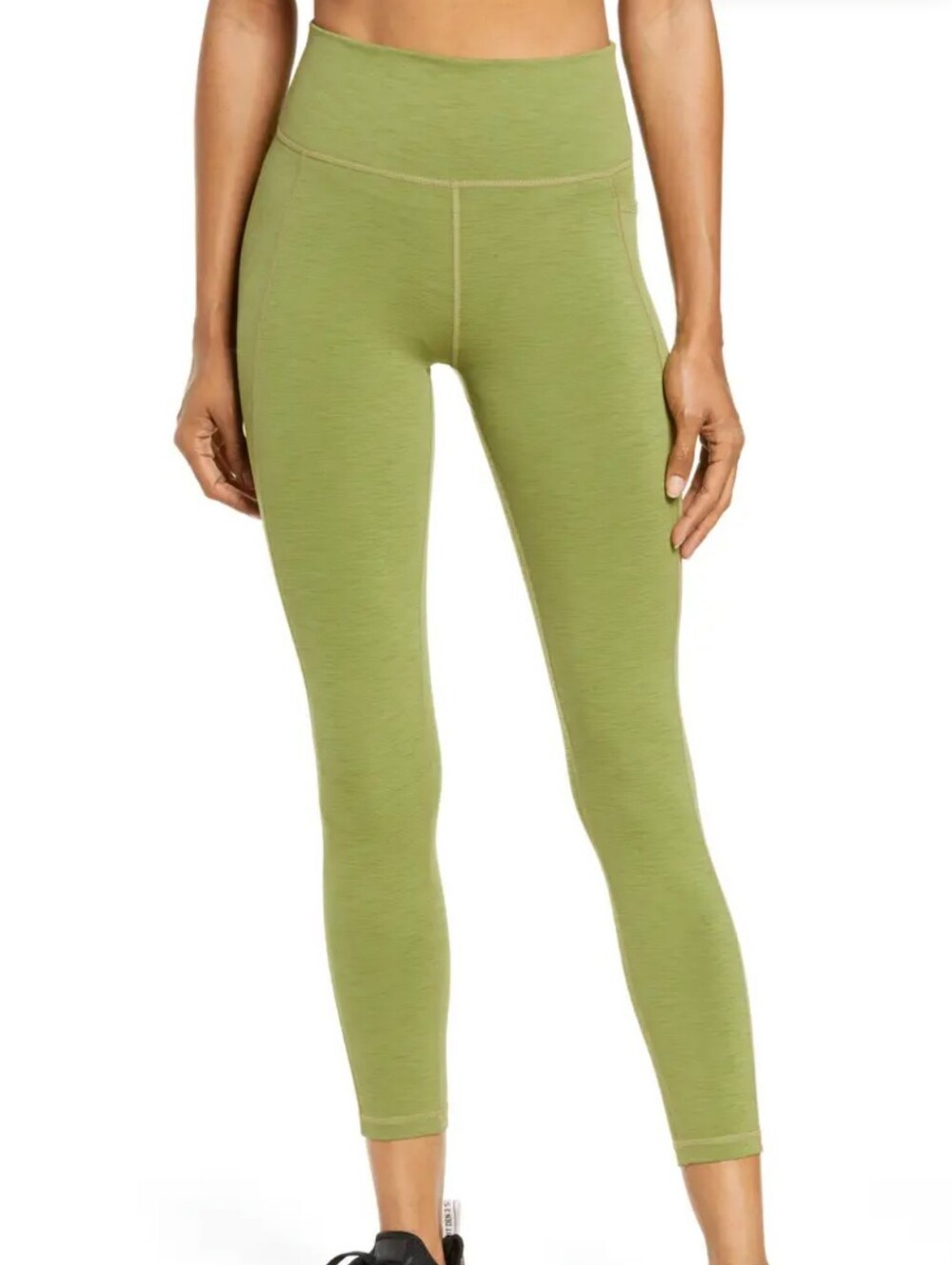 Sweaty Betty light olive green high rise super sculpt 7/8 length leggings